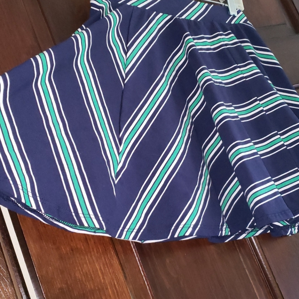 SO Skater Blue Striped Skirt - Picture 4 of 4